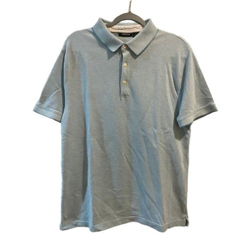 Men's Large Shirt Polo Liz Claiborne Short Sleeve Collared Pull-over Green